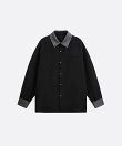 Jacquard Collar Patchwork Shirt
