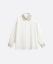 Jacquard Collar Patchwork Shirt