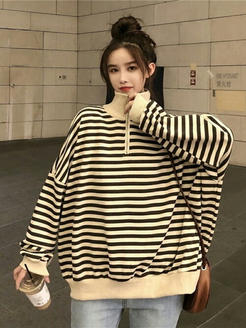 Zoe Jenko W ハーフジップ マルチボーダートップス 8564 Rakuten Fashion 楽天ファッション 旧楽天ブランドアベニュー Dx1800