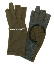 FREEKNOT (U)BOWBUWN 手甲グローブ3本カット フリーノット ファッション雑貨 手袋 カーキ ブラック