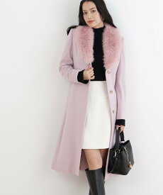 PINKY&DIANNE カシミヤ混ベルテッドコート ピンキー アンド ダイアン ジャケット・アウター その他のジャケット・アウター グレー ブラック ピンク【送料無料】