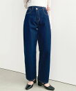 アシンメトリーストレートデニムパンツ