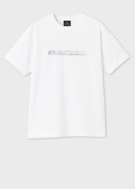 PS Paul Smith "Painted Logo" Tシャツ ポール・スミス トップス カットソー・Tシャツ ホワイト ブラック【送料無料】