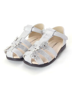 BeBe T�X�g���b�v�t�����[���`�[�t���b�V���T���_��(15~21cm) �x�x �I�����C�� �X�g�A �V���[�Y�E�C �T���_�� �O���[ �p�[�v���y���������z