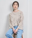 【SALE／60%OFF】UNITED ARROWS クロシェ風 エンブロイダリー ニット プルオーバー ユナイテッドアローズ アウトレット トップス ニット ネイビー ベージュ ブラック ホワイト【送料無料】