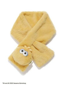 SESAME STREET MARKET 【OUR KIND OF HOLIDAY】【KIDS】フェイスモチーフ マフラー セサミストリートマーケット マタニティウェア・ベビー用品 ベビー肌着・新生児服 レッド イエロー