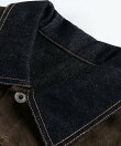Suede Panel Denim Jacket