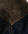 Suede Panel Denim Jacket