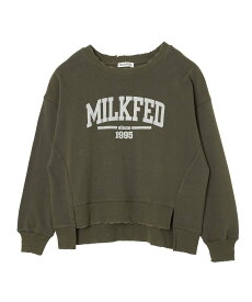 【SALE／30%OFF】MILKFED. DISTRESSED SWEATSH ミルクフェド トップス スウェット・トレーナー グレー ネイビー ホワイト【送料無料】