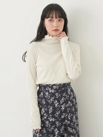 earth music&ecology ランダムリブタートルネックプルオーバー カットソー/長袖/レディース/春/24SS アースミュージック&エコロジー トップス カットソー・Tシャツ ホワイト ブラック ベージュ ブルー