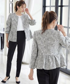 Flolia 【3点セット】ツイードジャケット・ブラウス・パンツセットアップセレモニースーツ ガール スーツ・フォーマル セットアップスーツ【送料無料】