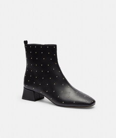 【SALE／60%OFF】COACH OUTLET 【公式】ブロック ヒール ブーティ・マイクロ リベット コーチ　アウトレット シューズ・靴 ブーツ ブラック【送料無料】