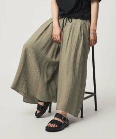 【SALE／40%OFF】UNITED ARROWS green label relaxing 【WEB限定】＜at ease＞ボイル キュロット パンツ ユナイテッドアローズ グリーンレーベルリラクシング パンツ キュロット グリーン グレー【送料無料】