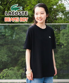 BEAMS BOY LACOSTE for BEAMS BOY / 別注 Aライン Tシャツ 24SS ビームス ウイメン トップス カットソー・Tシャツ ブラック ピンク ネイビー【送料無料】