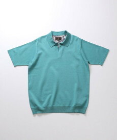 【SALE／50%OFF】DISTINCTION MEN'S BIGI LIBERTYプリントスキッパーニットポロシャツ メンズ ビギ トップス ポロシャツ ブラック ベージュ グリーン【送料無料】