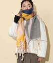 BEAMS HEART WOMEN マルチカラー フリンジ ストール ビームス ハート ファッション雑貨 マフラー・ストール・ネックウ…