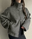 2wayダブルジップショートブルゾン