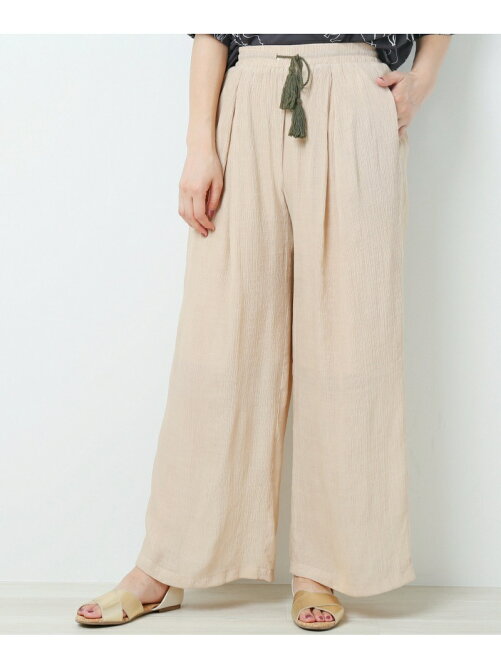 Ray Cassin エスニック柄 楊柳イージーワイドパンツ Rakuten