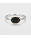 シルバーブラックカルセドニーリング【Colors Ring Series】