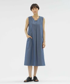 MARGARET HOWELL COTTON CHAMBRAY DRESS マーガレット・ハウエル ワンピース・ドレス その他のワンピース・ドレス ブルー ブラック【送料無料】
