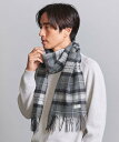 【SALE／50%OFF】BEAUTY&YOUTH UNITED ARROWS カシミヤ チェック マフラー ユナイテッドアローズ アウトレット ファッション雑貨 マフラー・ストール・ネックウォーマー ネイビー グレー【送料無料】