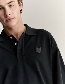 Maison Kitsune Maison Kitsune/(M)FOX HEAD OVERSIZE POLO メゾン キツネ トップス ポロシャツ グレー ネイビー ブラック【送料無料】