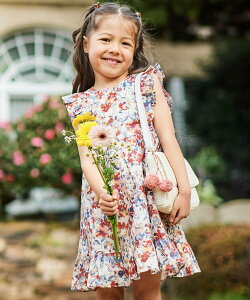 BeBe �y�������z�yDEVEAUX�z���[���t�����[�v�����g�t���������s�[�X(90~140cm) �x�x �I�����C�� �X�g�A �����s�[�X�E�h���X �����s�[�X ���b�h�y���������z