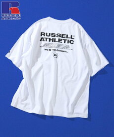 【SALE／20%OFF】Russell Athletic 限定展開 RUSSEL ATHLETIC×FREAK'S STORE 別注 ビッグシルエット ロゴバックプリント ポケットTシャツ フリークスストア トップス カットソー・Tシャツ ピンク グレー ブラック ホワイト ネイビー【送料無料】