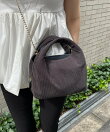 【整理整頓しやすい3層仕様】コーデュロイレイヤーチェーンバッグ(PT-375)