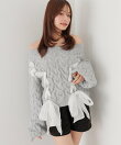 レースアップラメニット