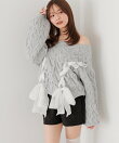 レースアップラメニット