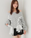 レースアップラメニット