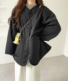 【SALE／20%OFF】GeeRA 波キルティングジャケットコート ジーラ ジャケット・アウター その他のジャケット・アウター ブラック ホワイト カーキ