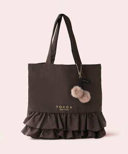 TOCCA SOGNO FUR CHARM TOTE �g�[�g�o�b�O�yWEB&�ꕔ�X�܌���EA4�T�C�Y�Ή��z �g�b�J �o�b�O �V�����_�[�o�b�O �u���b�N ���b�h �u���E�� �x�[�W���y���������z