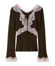 【オフィシャル・ MASHSTORE 限定】ストレッチレースニットトップス