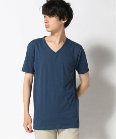 Aquascutum Aquascutum/(M)エジプト綿VTシャツ レナウンインクス トップス カットソー・Tシャツ ネイビー ホワイト