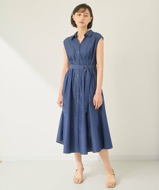 【SALE／30%OFF】ANAYI ツイルデニムタックフレアワンピース アナイ ワンピース・ドレス ワンピース ブルー ネイビー【送料無料】