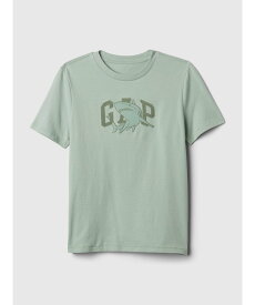 GAP (K)GAPロゴ グラフィックTシャツ (キッズ) ギャップ トップス カットソー・Tシャツ グリーン ベージュ