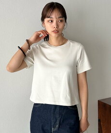 DOUX ARCHIVES コンパクトTシャツ ドゥアルシーヴ トップス カットソー・Tシャツ ホワイト グレー【送料無料】