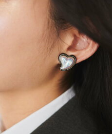 【SALE／80%OFF】kivi ハートイヤリング レトロガール アクセサリー・腕時計 イヤリング・イヤーカフ ブラック シルバー