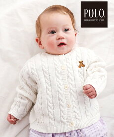 【SALE／30%OFF】SLAP SLIP BABY 【POLO BCS(ポロ・ビーシーエス)*SLAP SLIPコラボ】クマさん刺しゅうカーディガンベビー(70~80cm) ベベ オンライン ストア マタニティウェア・ベビー用品 ベビートップス グレー ホワイト