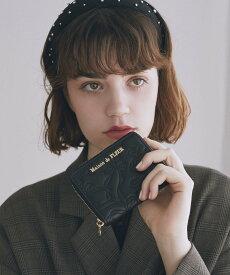 Maison de FLEUR リボンキルティングフラグメントケース メゾン ド フルール 財布・ポーチ・ケース 財布 ピンク ブルー ブラック【送料無料】