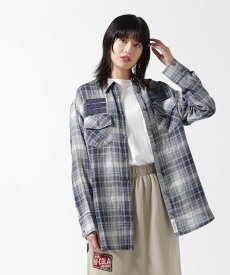 【SALE／30%OFF】AVIREX 《REBUILD COLLECTION》INDIGO CHECK SHIRT/ インディゴチェックシャツ アヴィレックス トップス シャツ・ブラウス ホワイト イエロー レッド グリーン【送料無料】