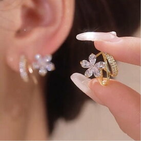 【SALE／30%OFF】Aimoon ピアス 花モチーフ レディース きらきら ミニミニストア アクセサリー・腕時計 ピアス ゴールド