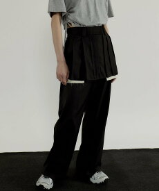 MAISON SPECIAL Box Pleated Skirt Pants メゾンスペシャル パンツ スラックス・ドレスパンツ グレー ブラック ネイビー ブラウン【送料無料】