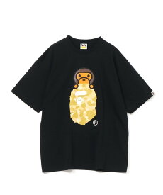 A BATHING APE COLOR CAMO MILO ON APE HEAD TEE ア ベイシング エイプ トップス カットソー・Tシャツ ブラック ホワイト【送料無料】