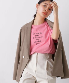 【SALE／10%OFF】N. Natural Beauty Basic ハンドライティングロゴTシャツ エヌ ナチュラルビューティーベーシック* トップス カットソー・Tシャツ ピンク グレー ホワイト【送料無料】