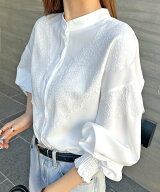 Futier Land レースドッキングブラウス フューティアランド トップス シャツ・ブラウス ホワイト ブラッ…