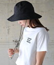 【SALE／15%OFF】ANME 接触冷感 UVカット (UPF50+) 撥水加工 ナイロン ハット ANME アンメ アンドミー 帽子 ハット ブラック カーキグリーン ネイビー グレー