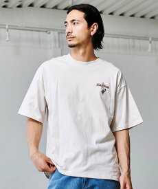 SB select DISNEY ピグメント風ROCK 半袖TEE シルバーバレット トップス カットソー・Tシャツ ホワイト ブラック